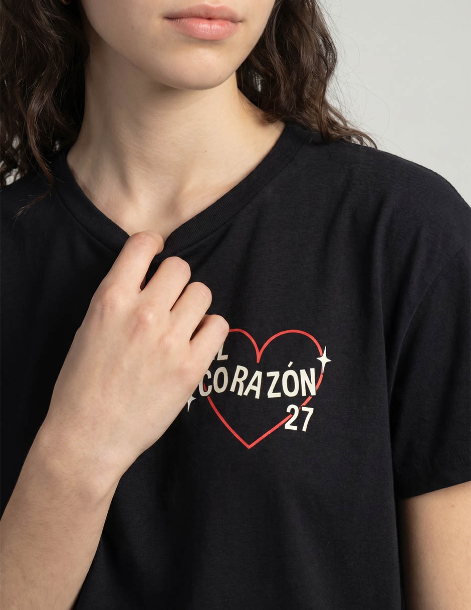 Playera manga corta cuello redondo para mujer 3