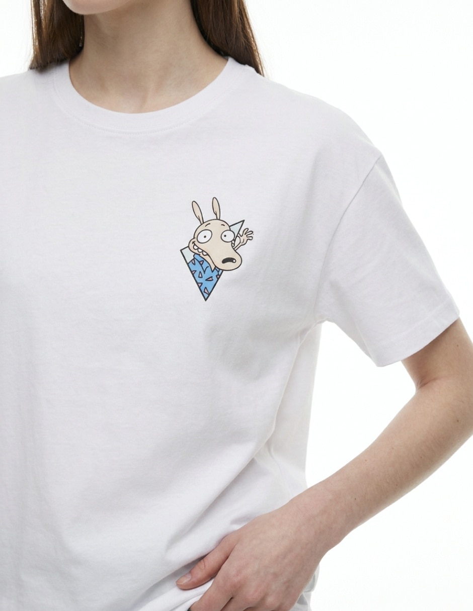Playera manga corta cuello redondo para mujer 3