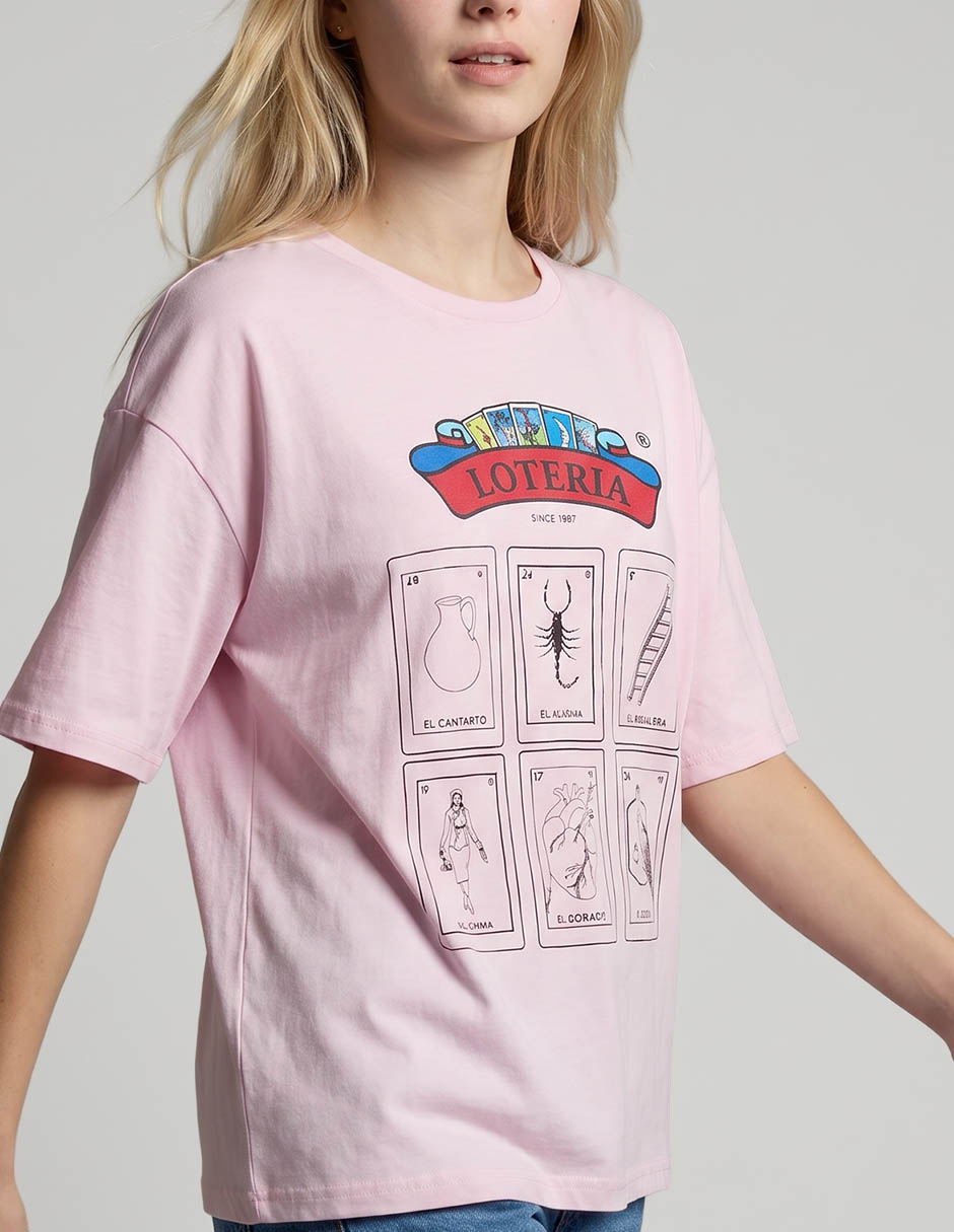 Playera manga corta cuello redondo para mujer 3
