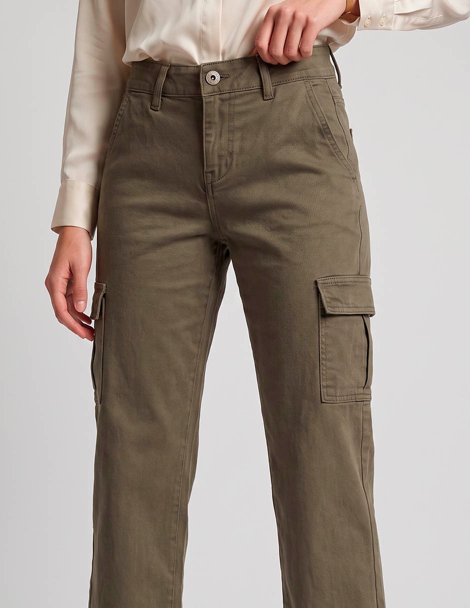 Jeans cargo wide leg sxyjm125 para mujer 4