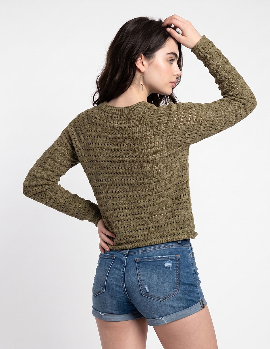 Suéter cuello redondo para mujer 4