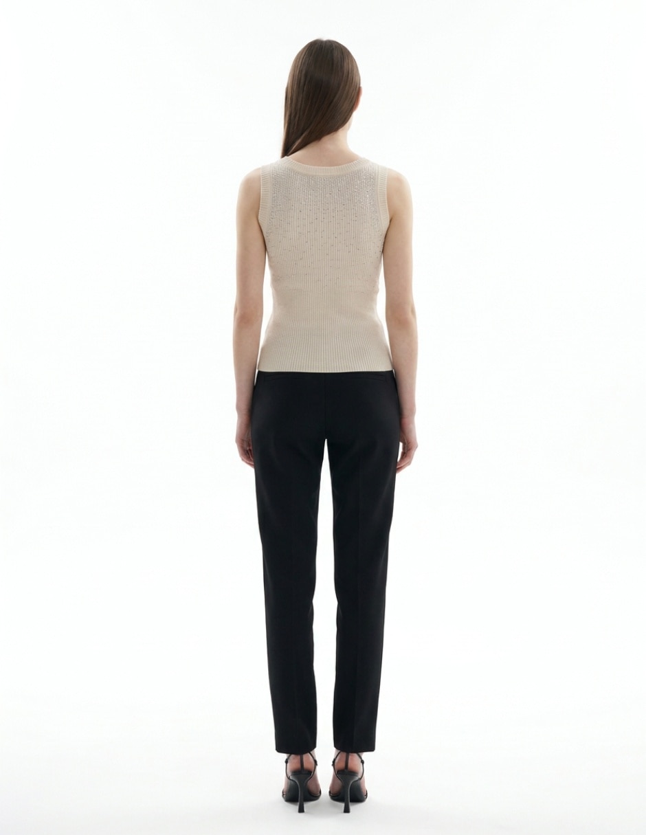Top cuello redondo escote redondo sin tirantes 2
