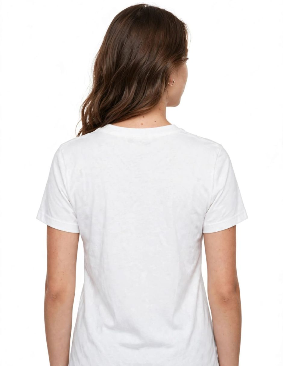 Playera manga corta cuello redondo para mujer 4
