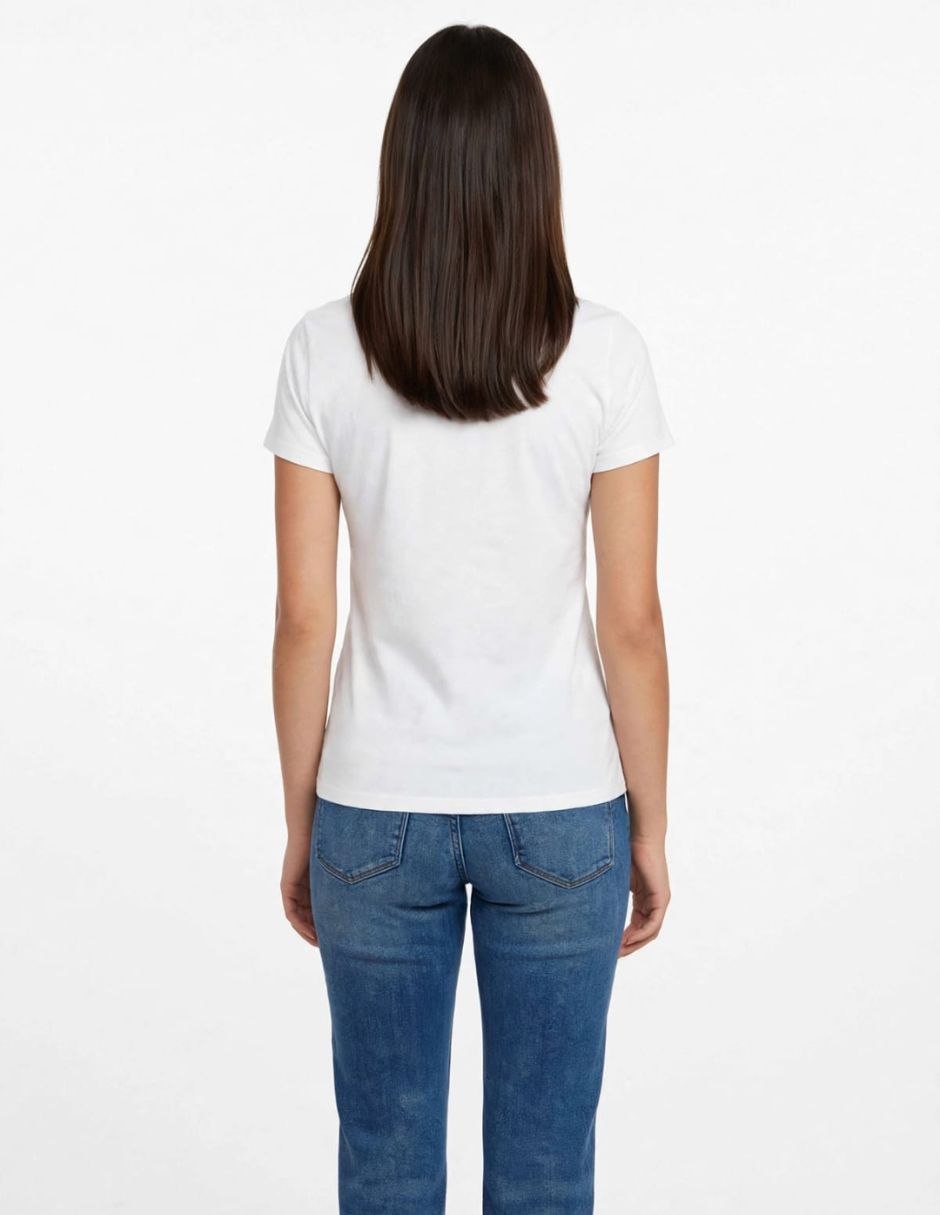 Playera manga corta cuello redondo para mujer 4