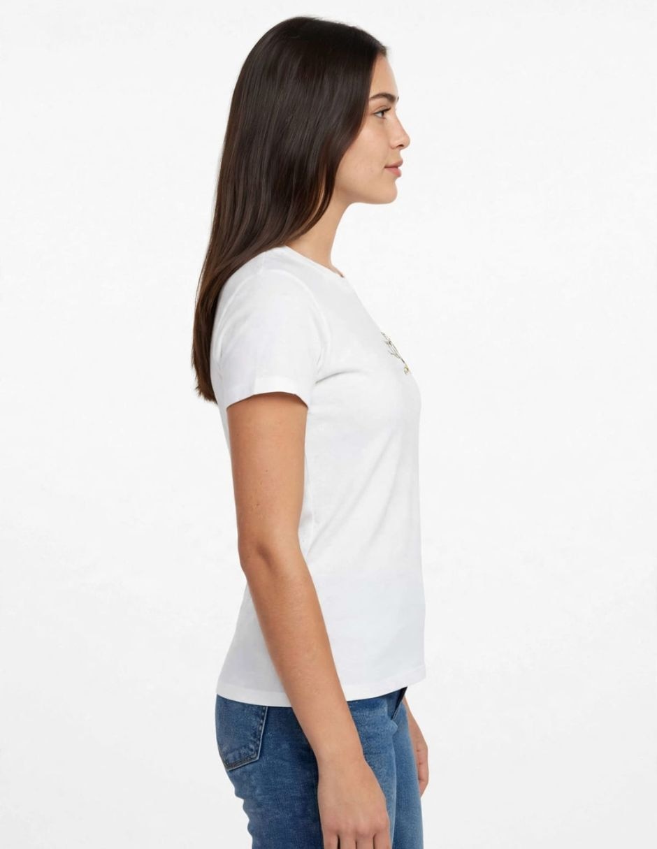 Playera manga corta cuello redondo para mujer 2