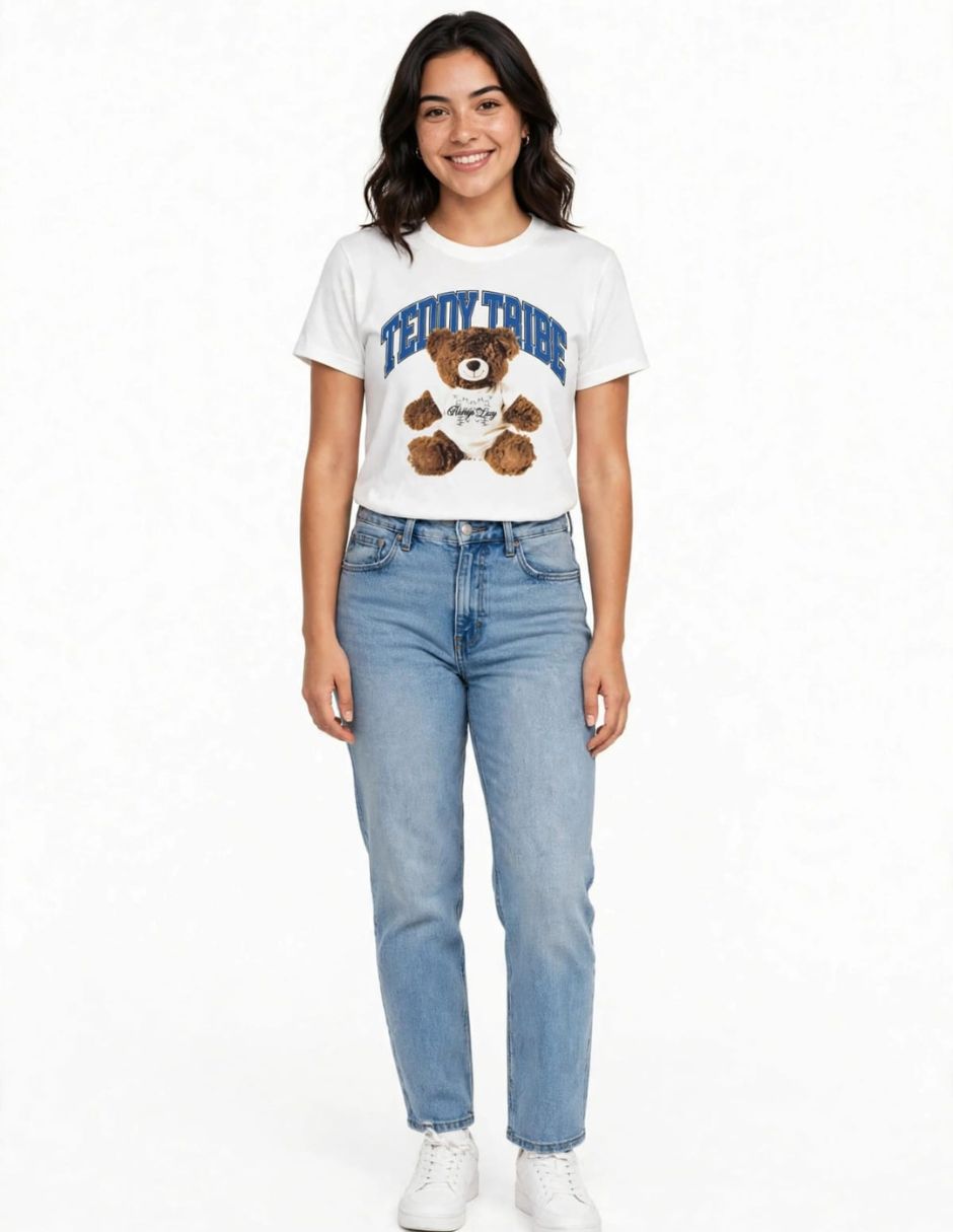 Playera manga corta cuello redondo para mujer Playera manga corta cuello redondo para mujer