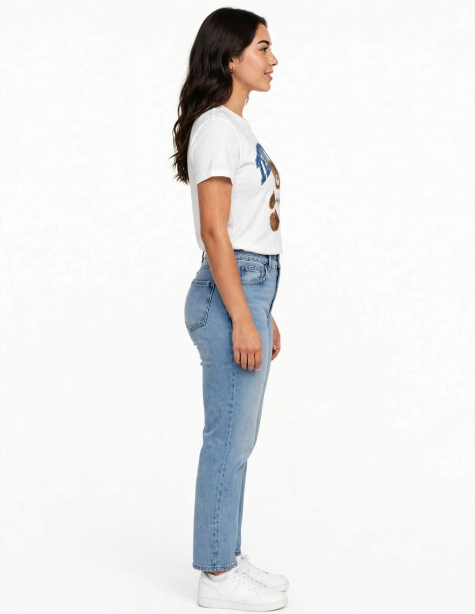 Playera manga corta cuello redondo para mujer 2