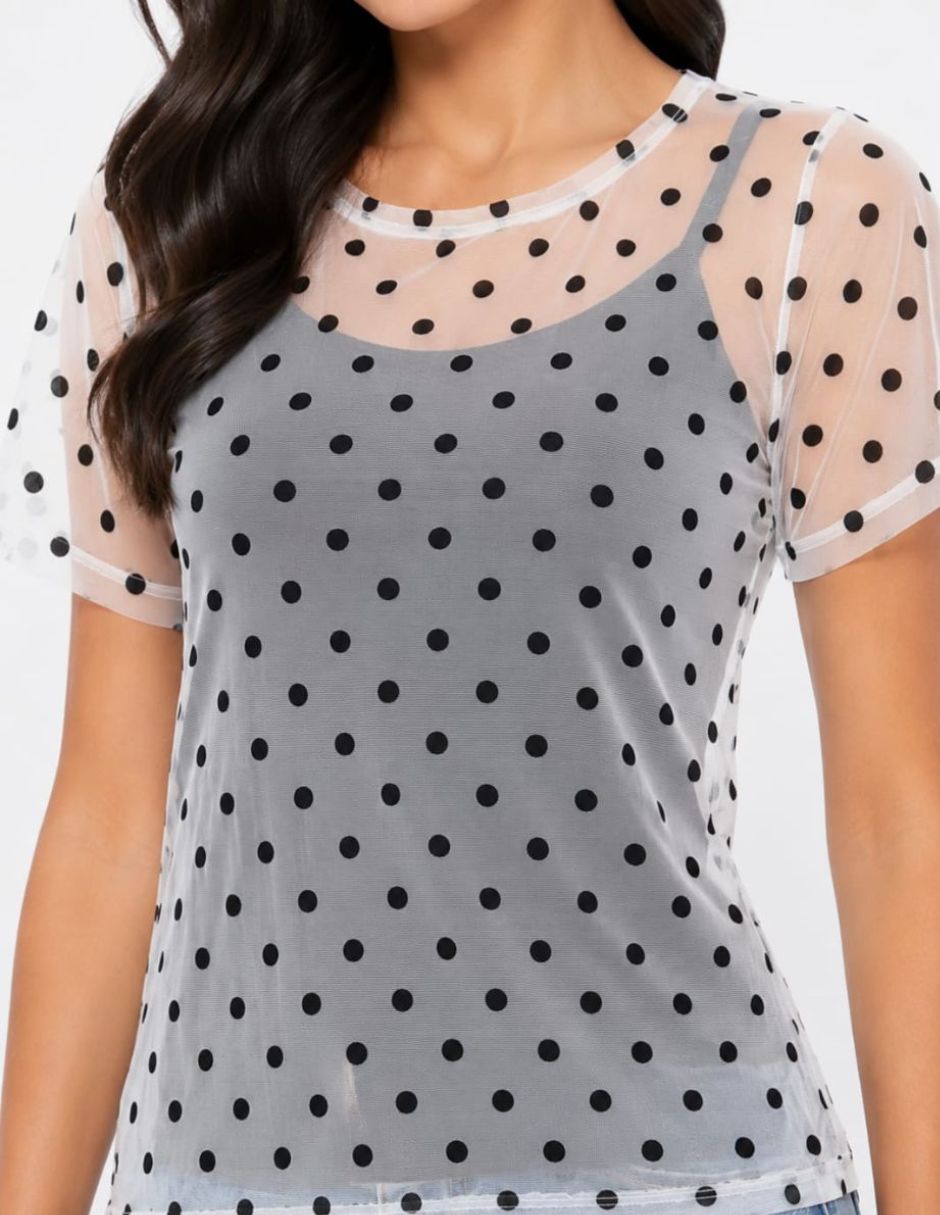 Blusa blusa manga corta para mujer 4