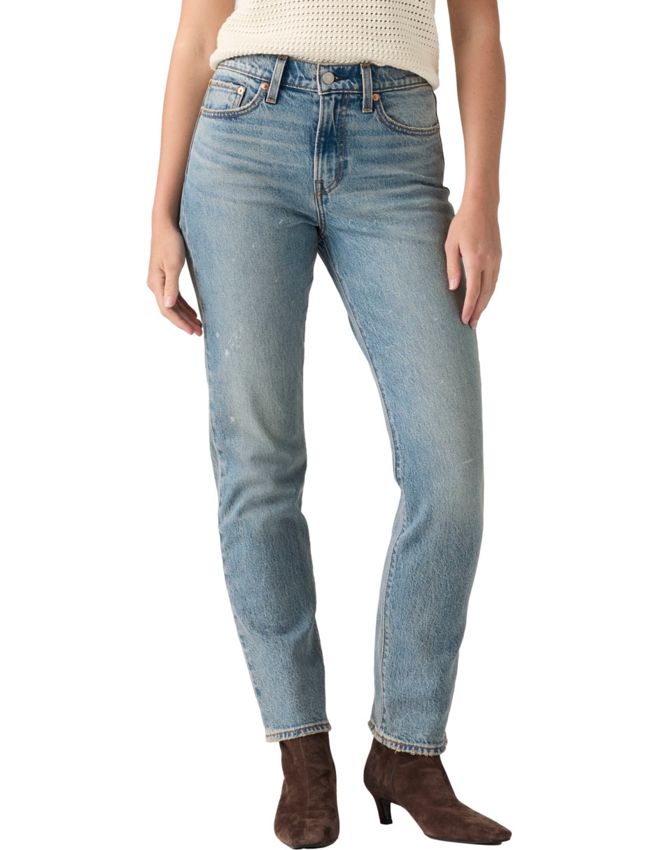 Jeans regular slim cintura para mujer
