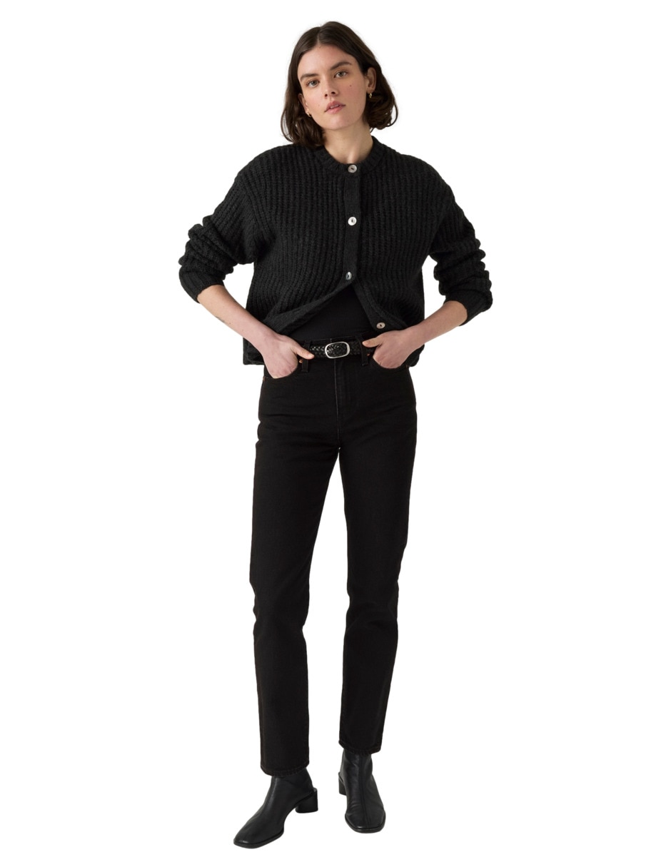 Jeans regular slim cintura para mujer 4