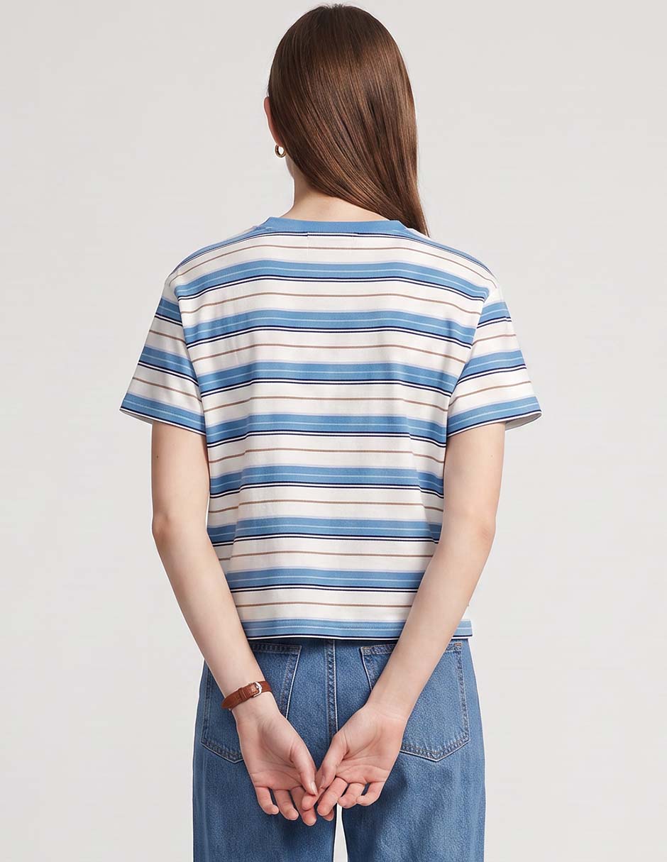Playera manga corta levi cuello redondo para mujer 2