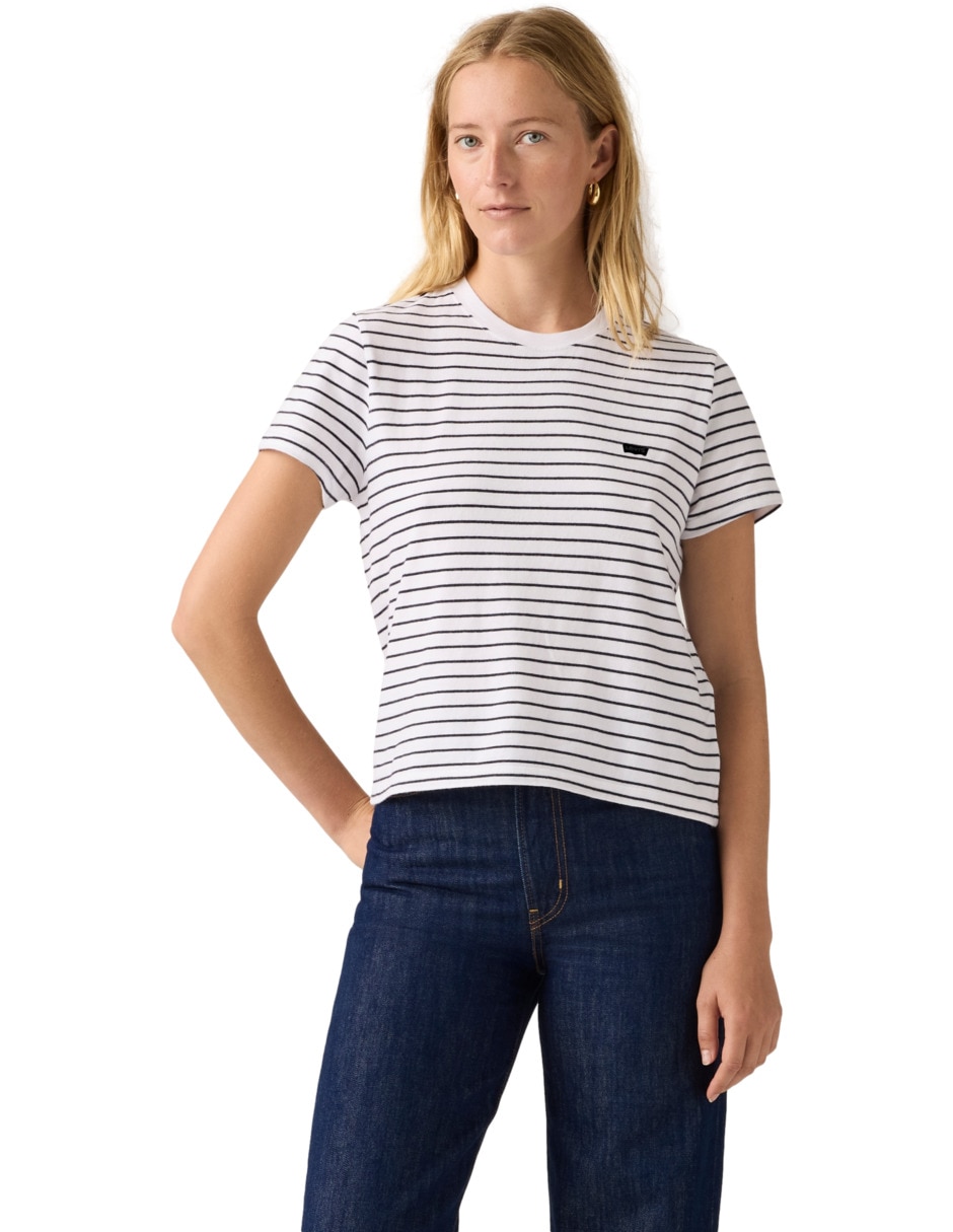 Playera manga corta cuello redondo para mujer Playera manga corta cuello redondo para mujer