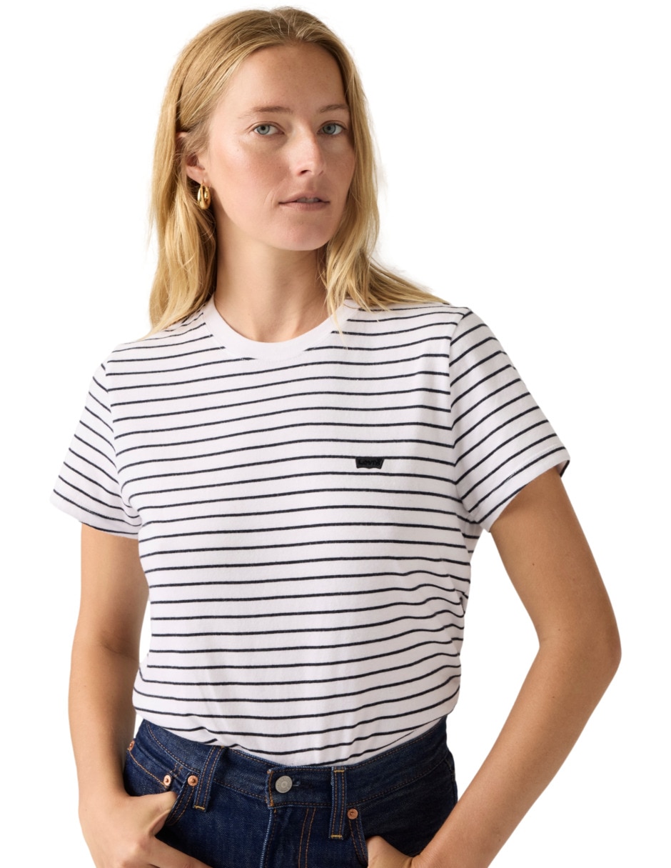 Playera manga corta cuello redondo para mujer 3