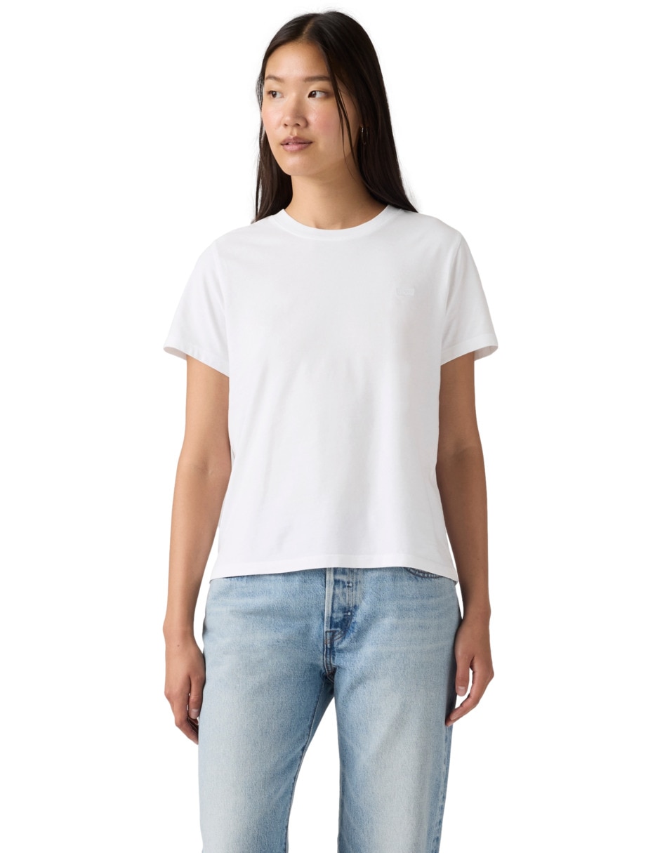 Playera manga corta cuello redondo para mujer Playera manga corta cuello redondo para mujer