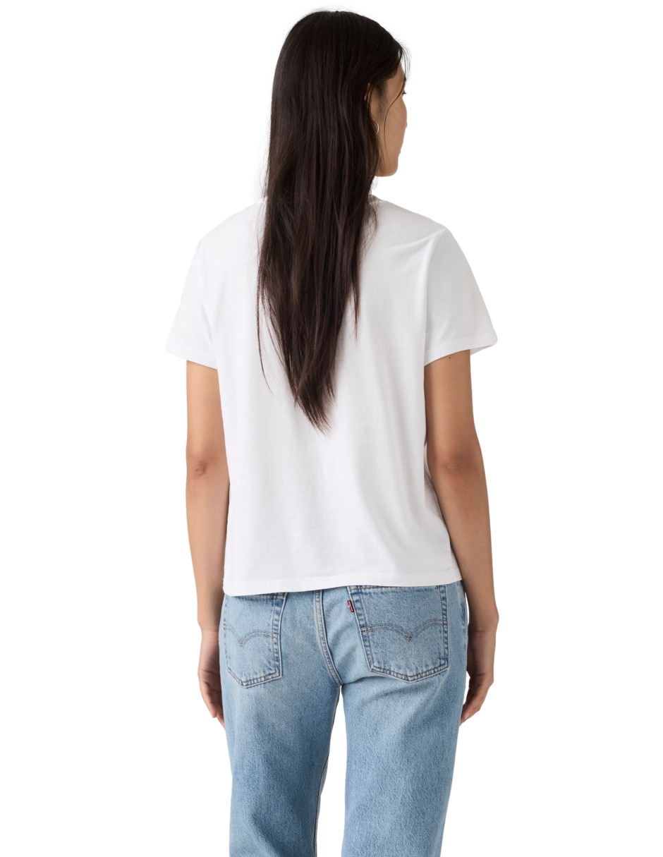 Playera manga corta cuello redondo para mujer 4