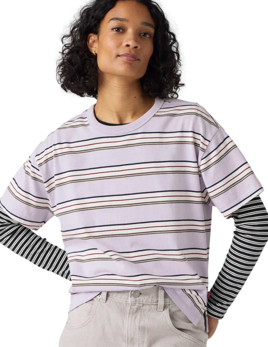 Playera manga corta cuello redondo para mujer 4