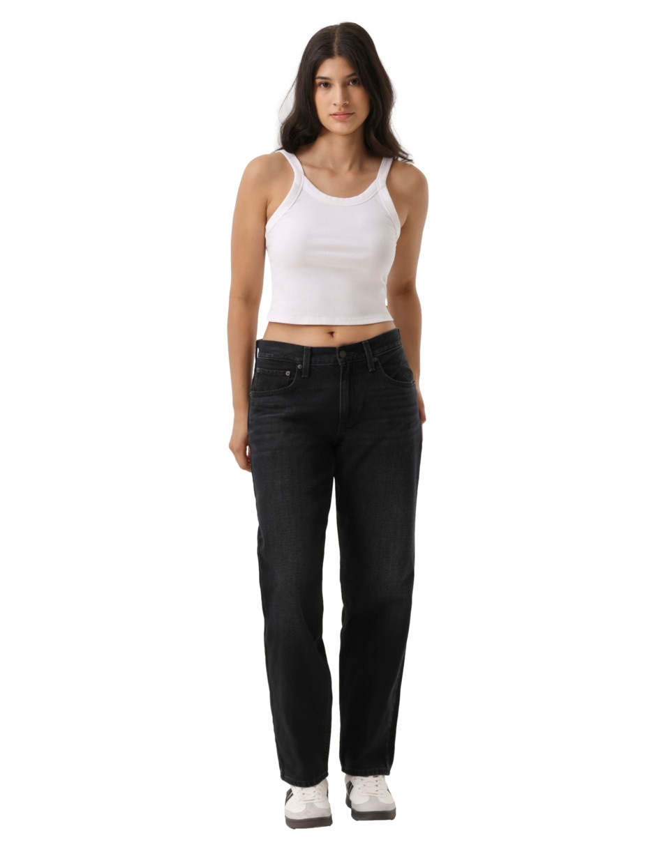 Jeans regular loose cintura para mujer 5