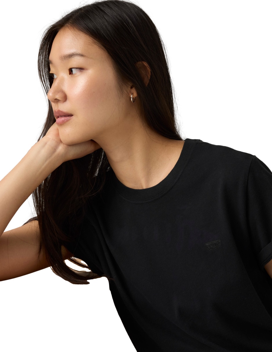 Playera manga corta cuello redondo para mujer 4