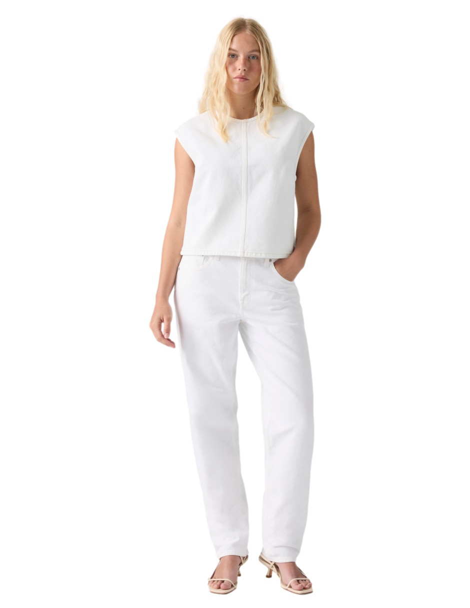 Jeans regular loose cintura para mujer 5