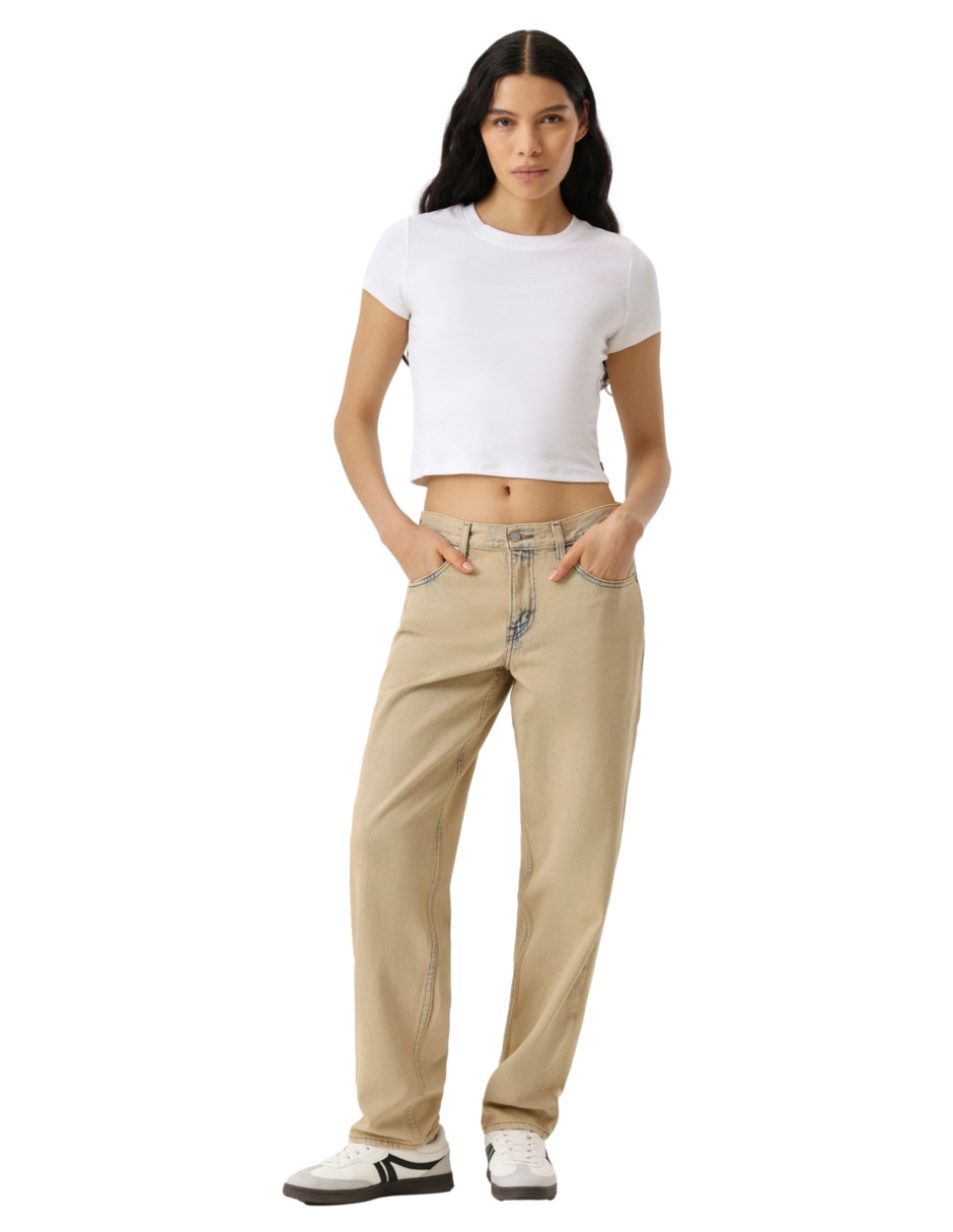 Playera manga corta levi strauss cuello redondo para mujer