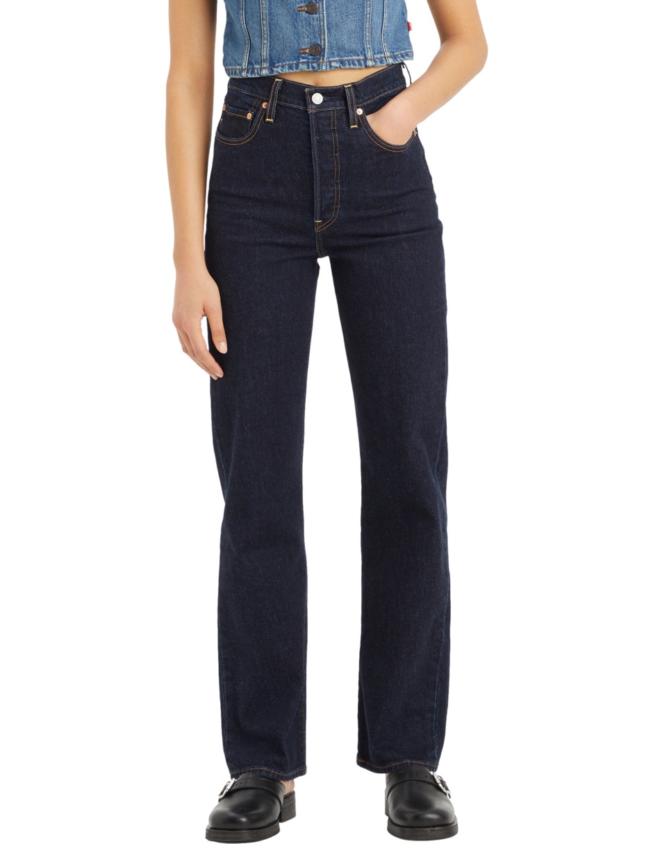 Jeans regular relajado cintura para mujer Jeans regular relajado cintura para mujer