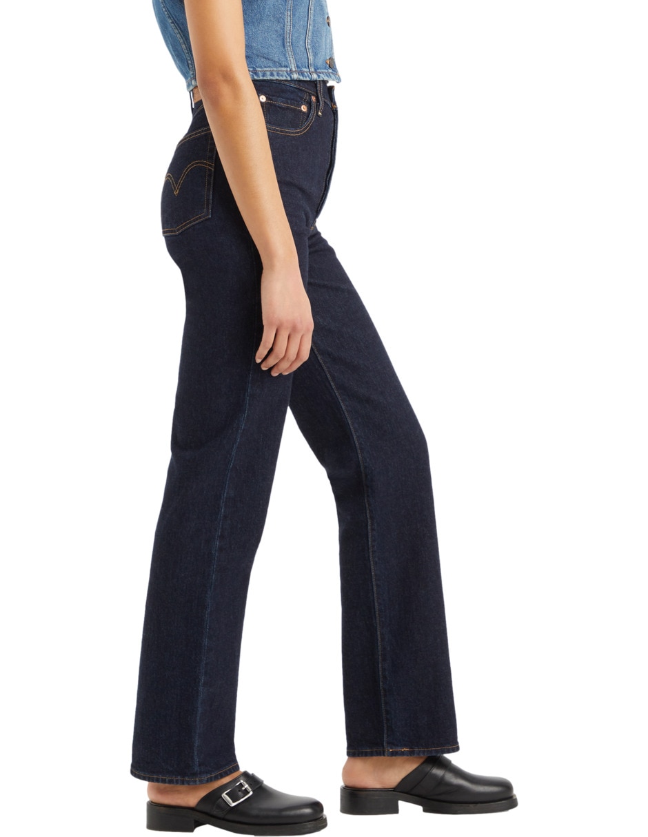 Jeans regular relajado cintura para mujer 2