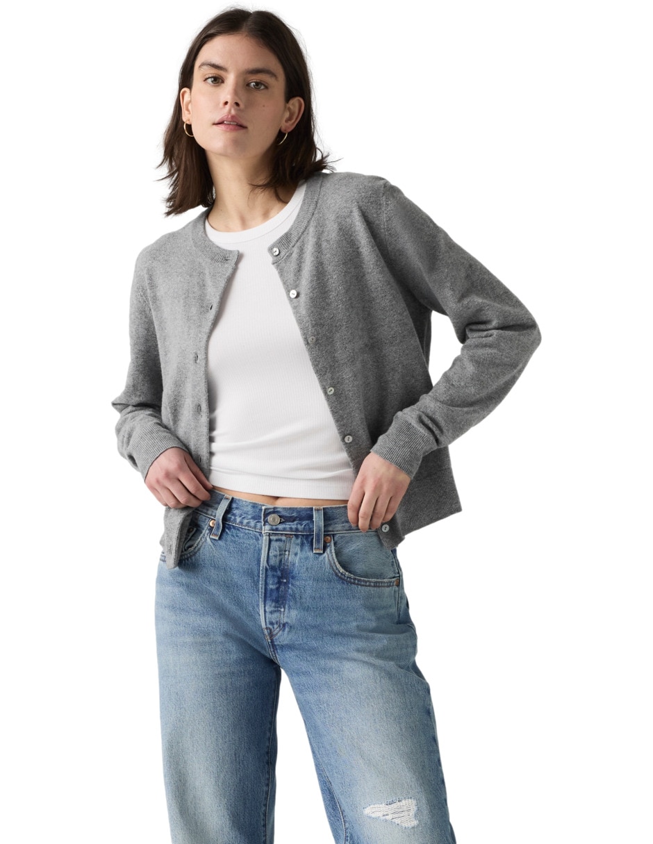 Suéter cuello redondo para mujer