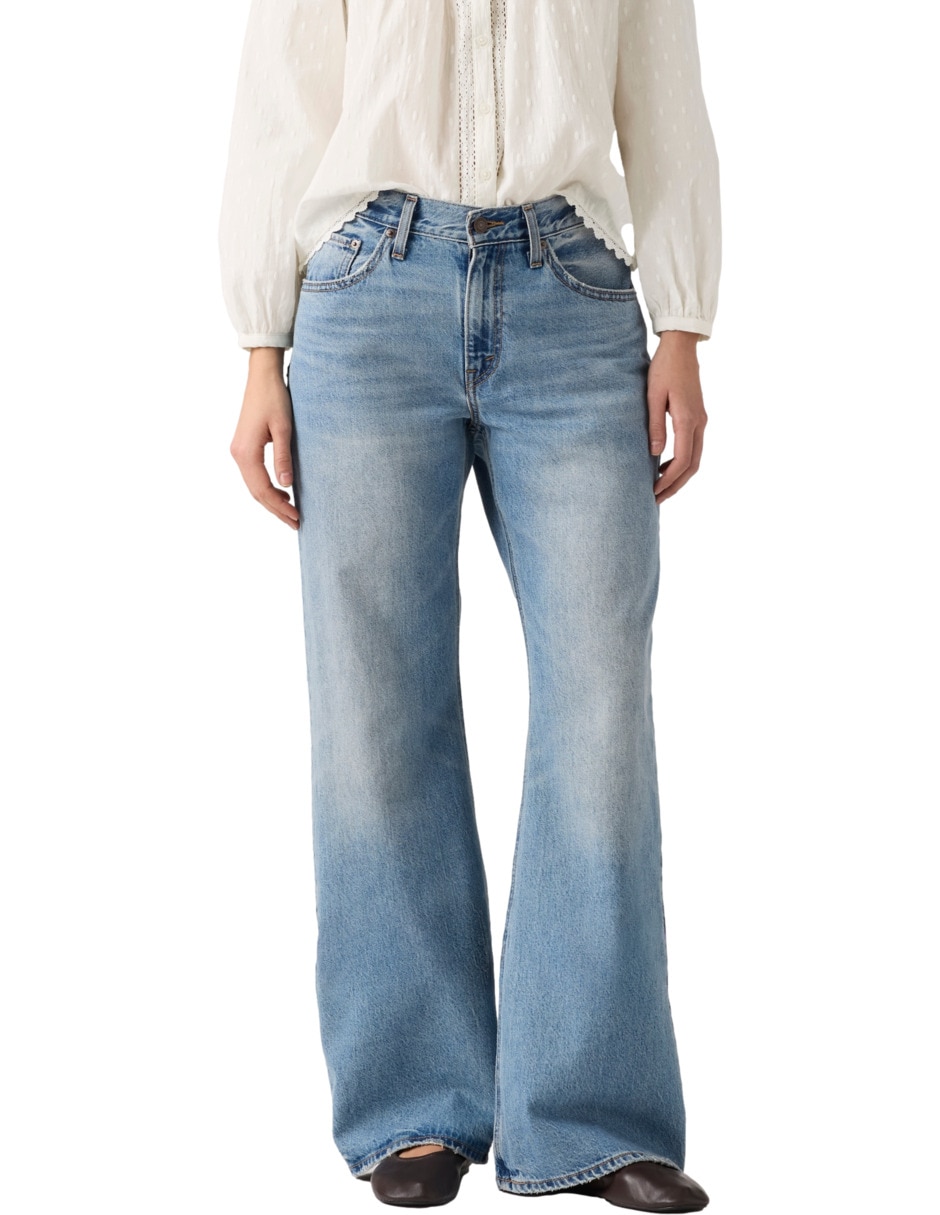 Jeans regular loose cintura para mujer