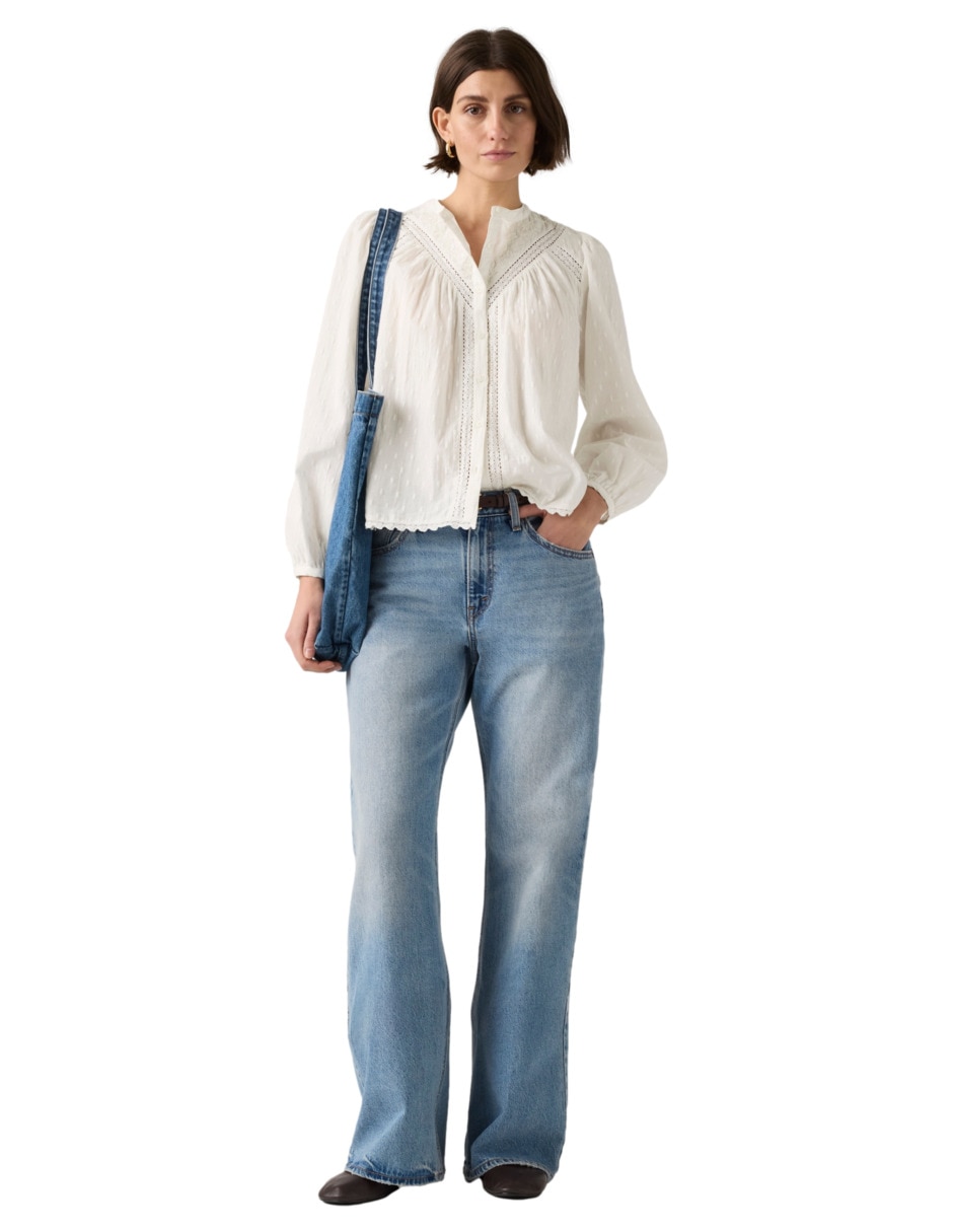 Jeans regular loose cintura para mujer 4
