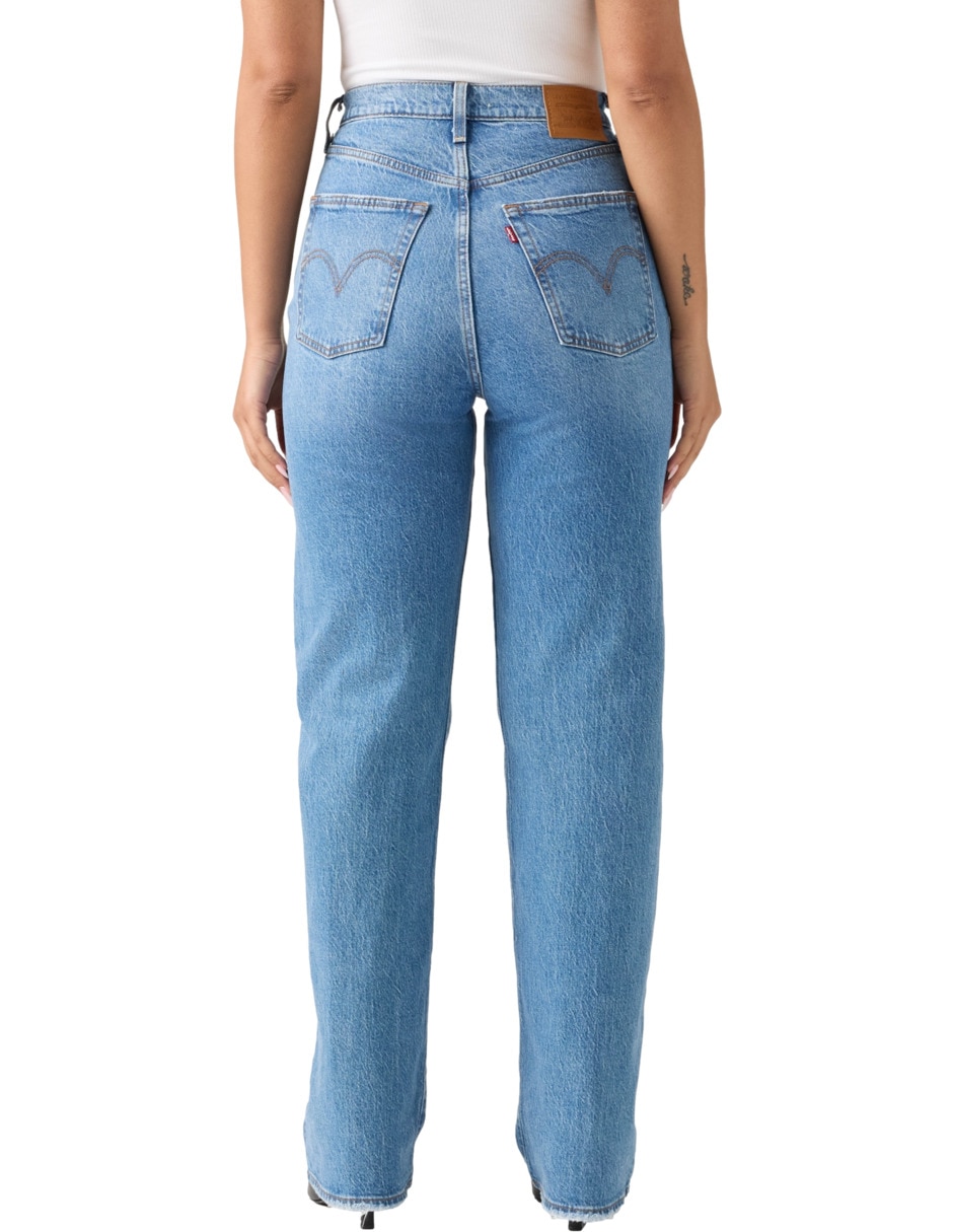 Jeans regular relajado cintura para mujer 3