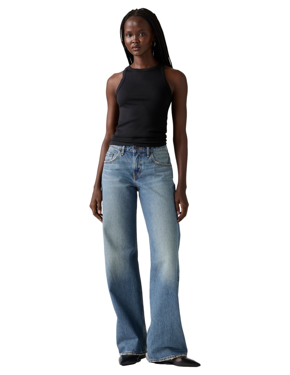 Jeans regular loose cintura para mujer 4