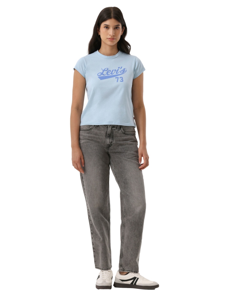 Jeans regular loose cintura para mujer 5