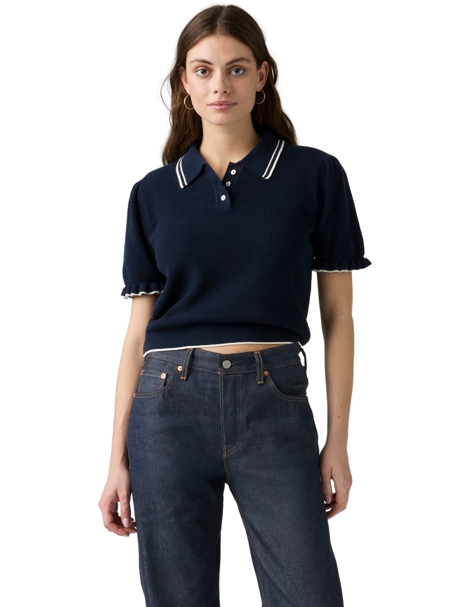 Playera tipo polo para mujer