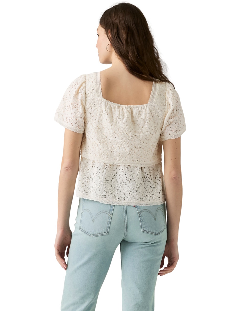 Blusa manga corta para mujer 4