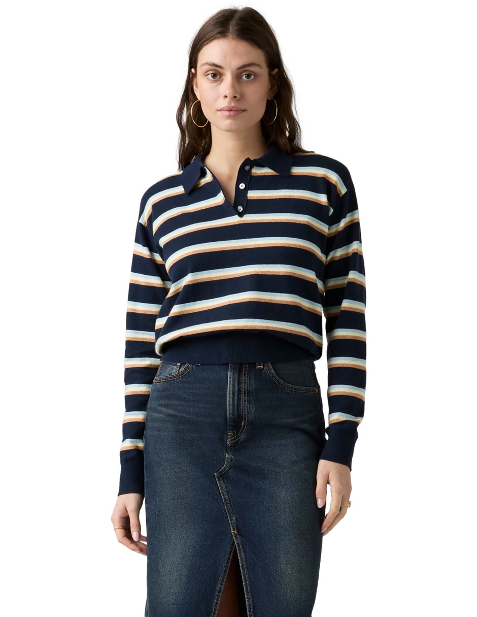 Playera tipo polo para mujer