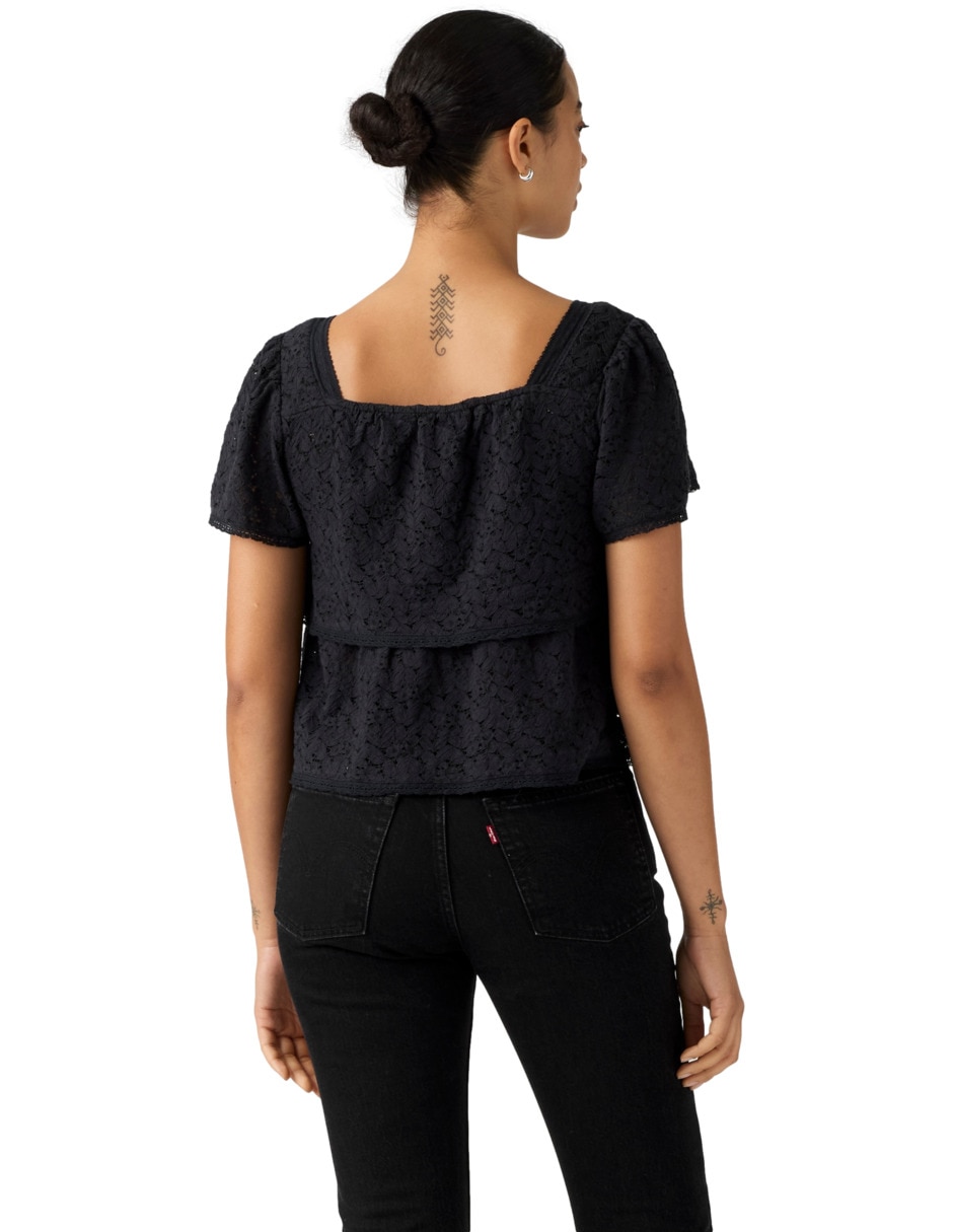 Blusa manga corta para mujer 4