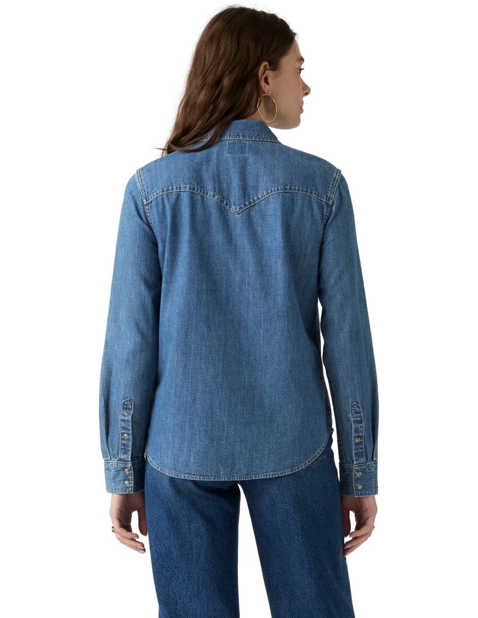 Blusa camisera manga larga para mujer 2