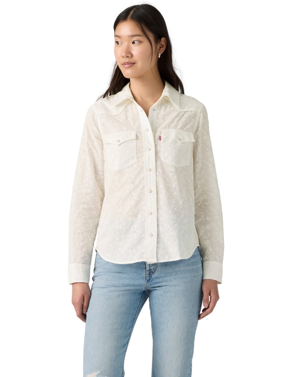 Blusa camisera manga larga para mujer Blusa camisera manga larga para mujer