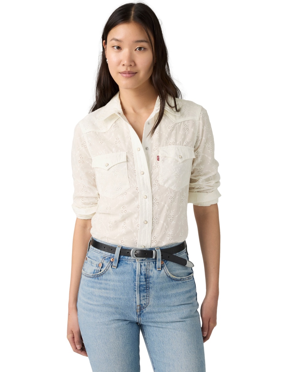 Blusa camisera manga larga para mujer 3