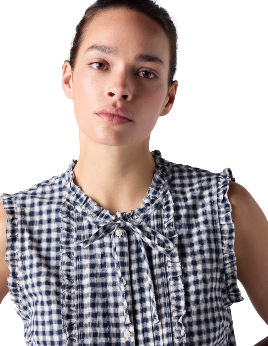 Blusa manga corta para mujer 4