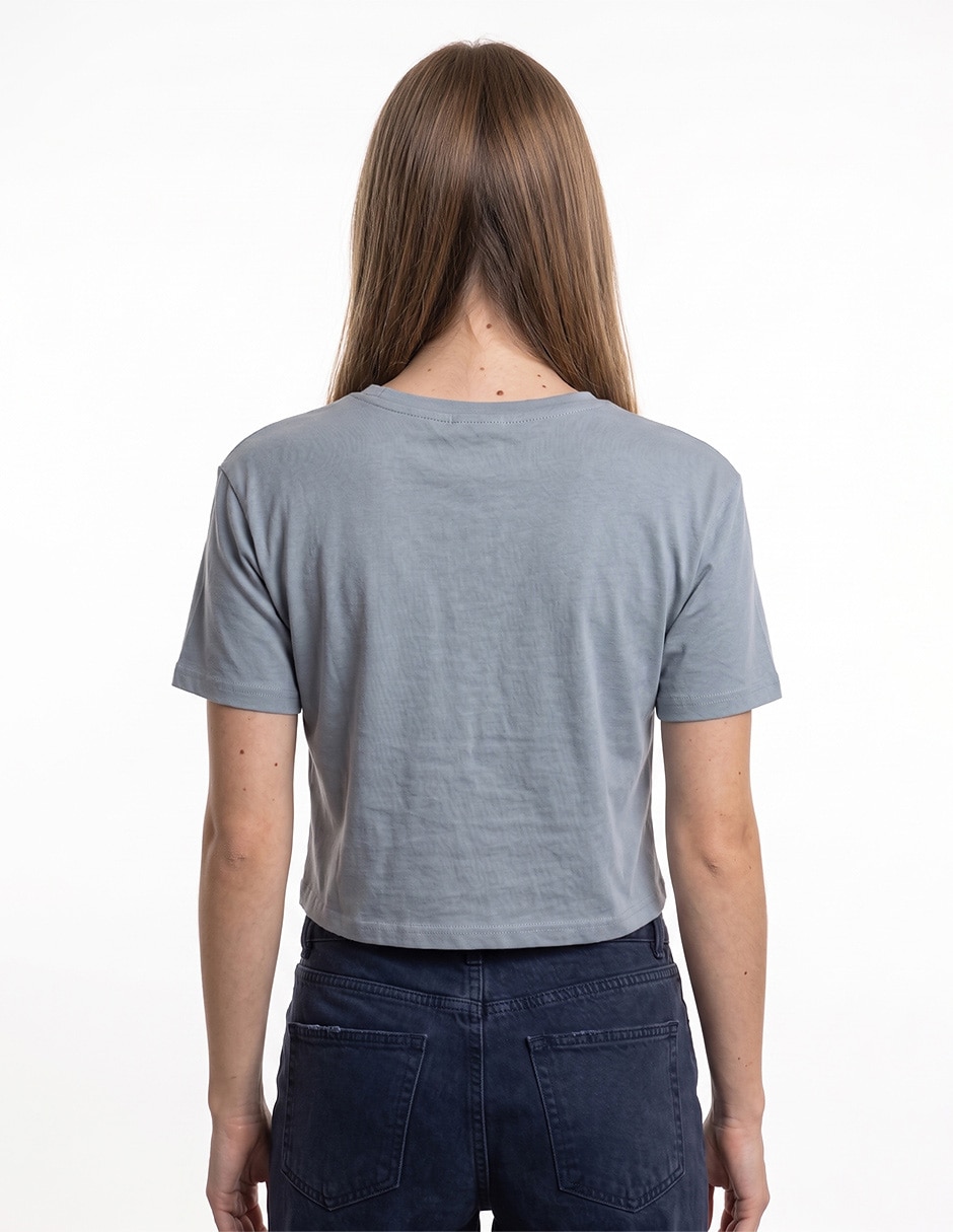 Playera manga corta cuello redondo para mujer 2