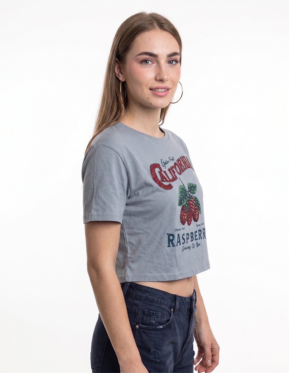 Playera manga corta cuello redondo para mujer 3