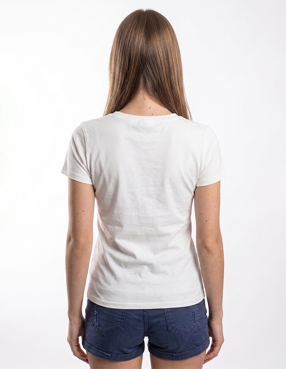 Playera manga corta cuello redondo para mujer 2