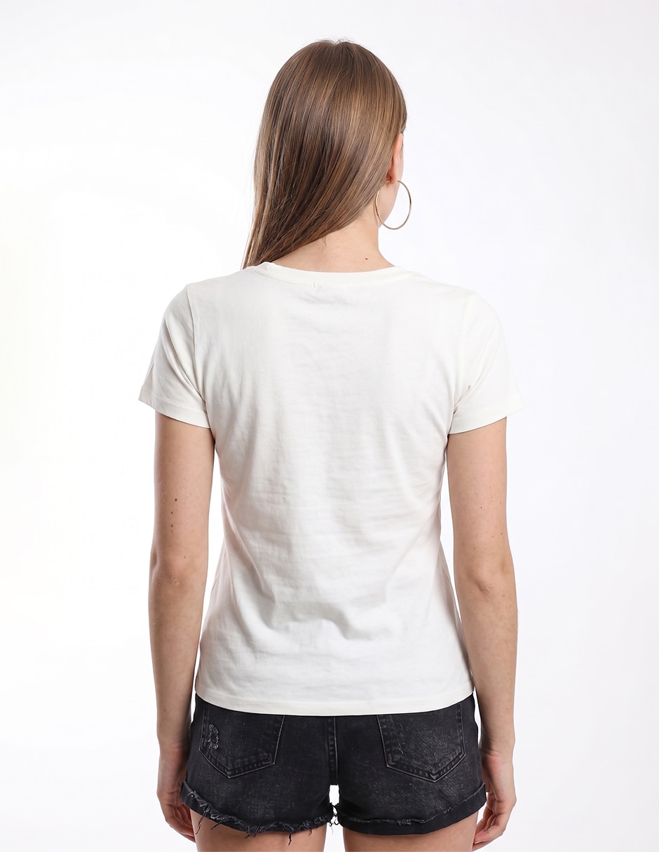 Playera manga corta cuello redondo para mujer 2