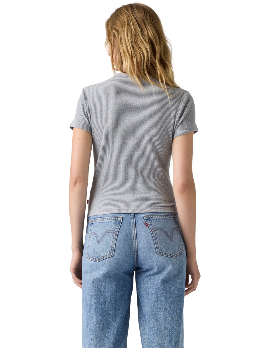 Playera manga corta cuello redondo para mujer 2