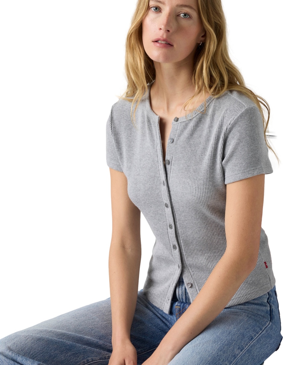 Playera manga corta cuello redondo para mujer 4