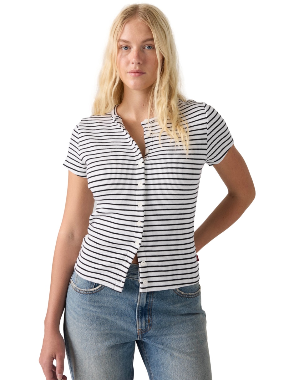 Playera manga corta cuello redondo para mujer 3