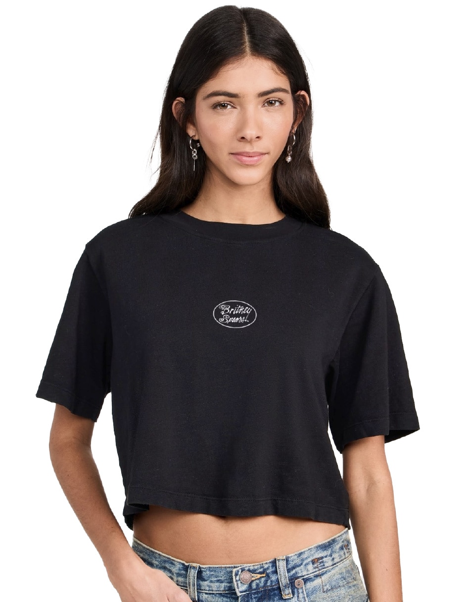 Playera manga corta cuello redondo mujer