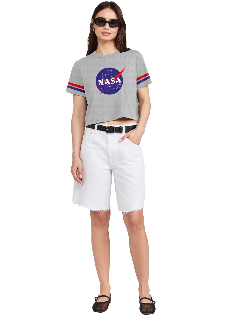 Playera manga corta cuello redondo para mujer 4