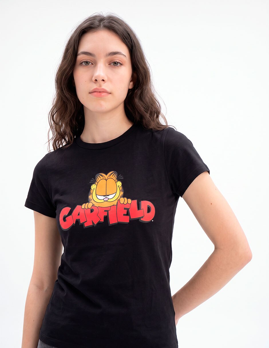 Playera manga corta playera licencia cuello redondo para mujer 4